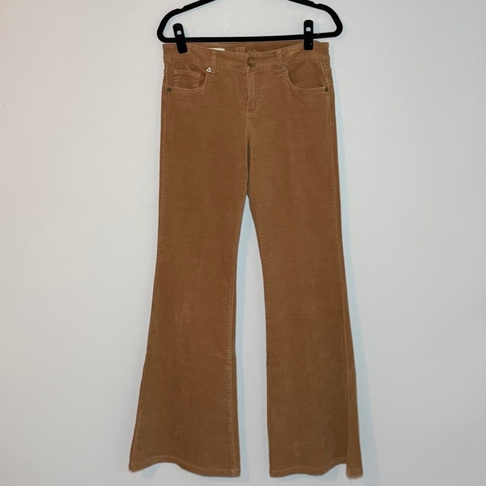 Kut from the Kloth Jane Super Flare Corduroy Pants Tan Camel Size 8 KP747MA2N